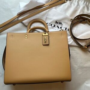 Coach Rogue Bag 30 Tan and Brass